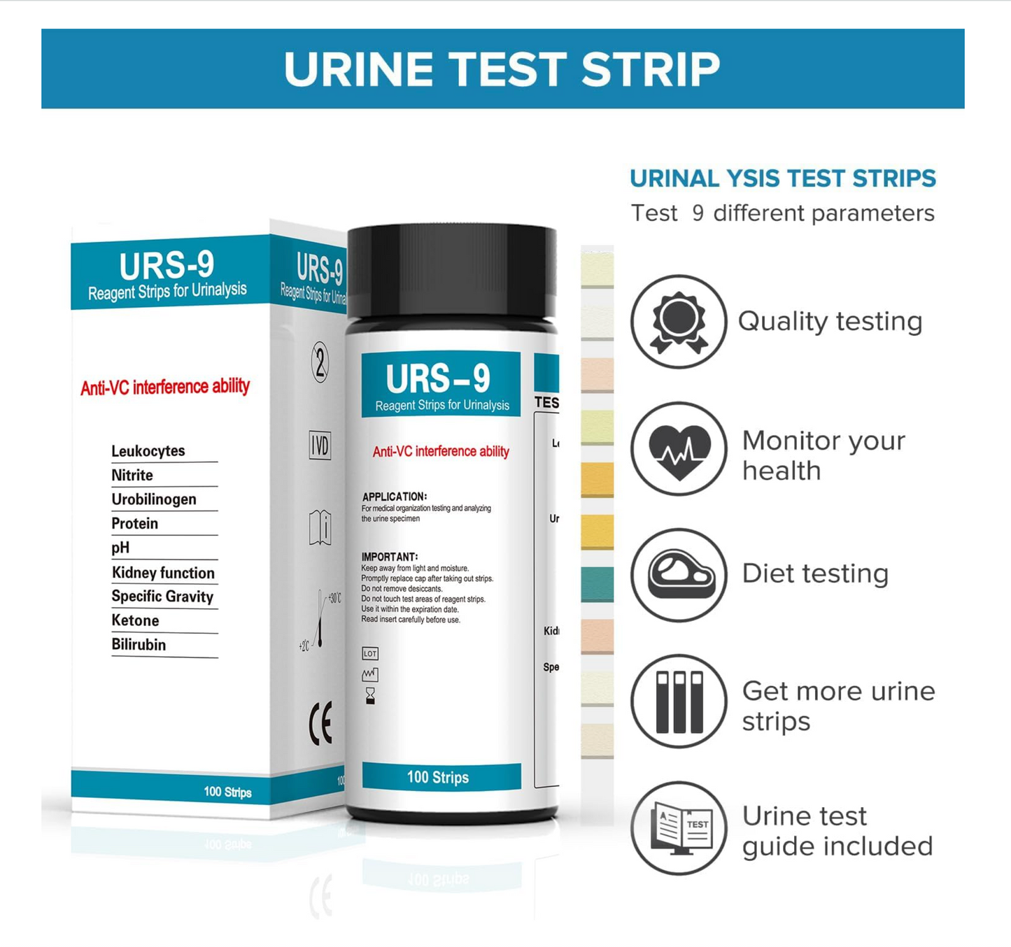 URS -9 Urine Test Strips Kit | Palinoia Diagnostics