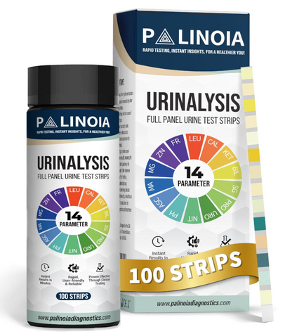 14-in-1 Urine Test Strips Full Panel, 100 Count, Urinalysis Testing for General Health, Kidney, Liver and UTI Screening